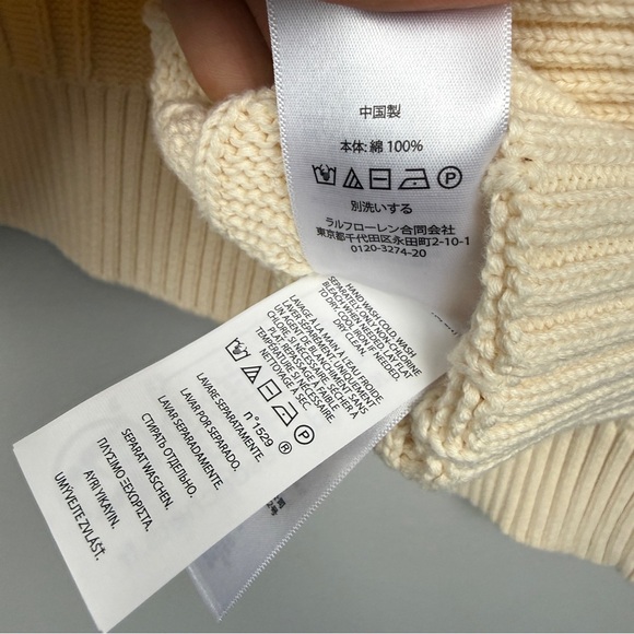 Polo Ralph Lauren Polo Logo Cable Knit Cotton Pullover Sweater - Picture 8 of 8